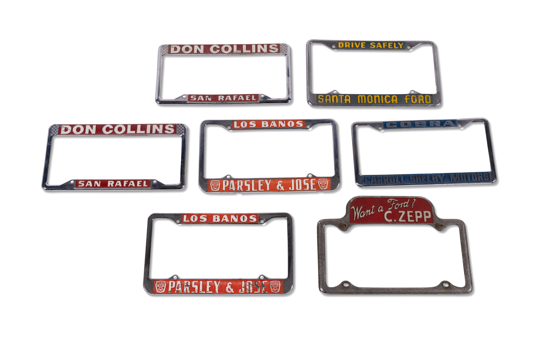 Assorted Ford License Plate Frames Gooding & Company